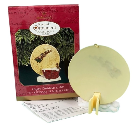 Hallmark Happy Christmas To All 1997 Vintage Keepsake of Membership Ornament - Picture 2 of 16